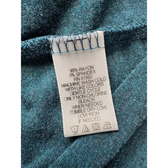 H by Halston Pullover Size 2X Cross Wrap Green Tunic Zip Up Back - Picture 5 of 9